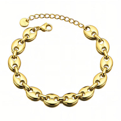 LUXERA Bold Chain Bracelet – Waterproof Gold-Plated Steel