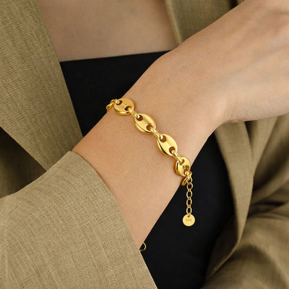 LUXERA Bold Chain Bracelet – Waterproof Gold-Plated Steel