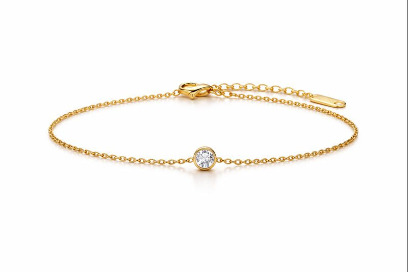 LUXERA Minimal Spark Bracelet – Waterproof Gold-Plated Steel