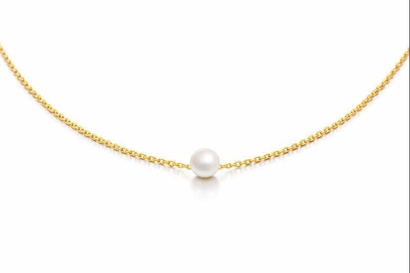 LUXERA Pearl Chain Necklace – Waterproof Gold-Plated Steel