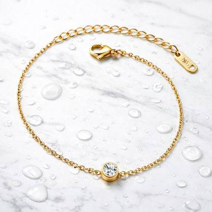 LUXERA Minimal Spark Bracelet – Waterproof Gold-Plated Steel