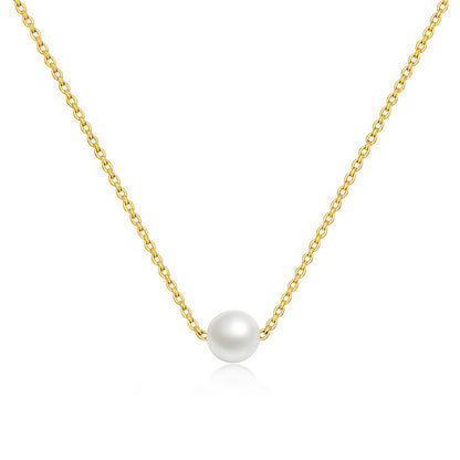 LUXERA Pearl Chain Necklace – Waterproof Gold-Plated Steel
