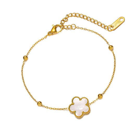 LUXERA Flower Bracelet – Waterproof Gold-Plated Steel