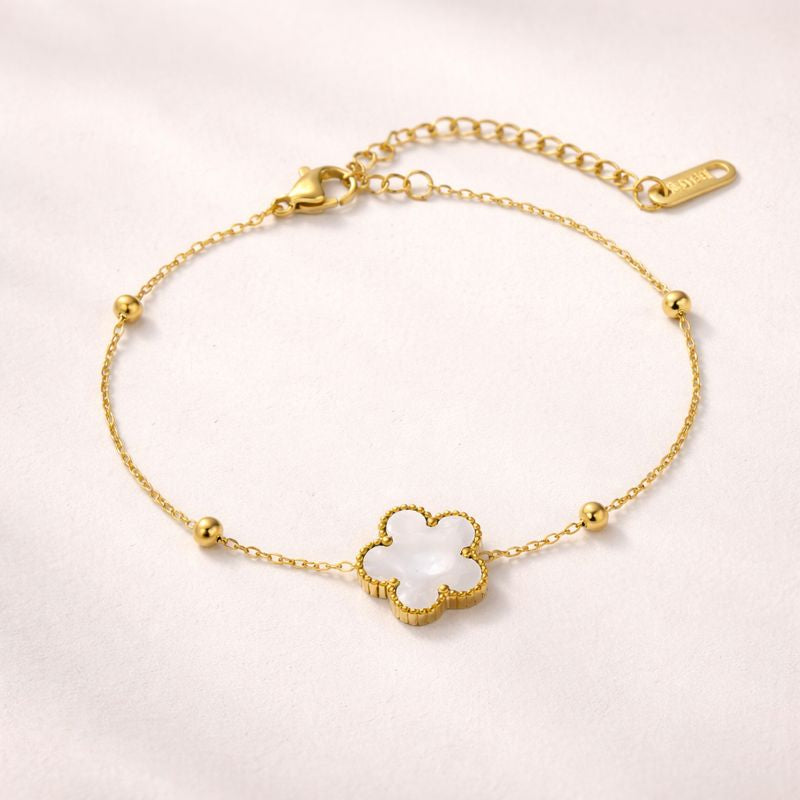 LUXERA Flower Bracelet – Waterproof Gold-Plated Steel