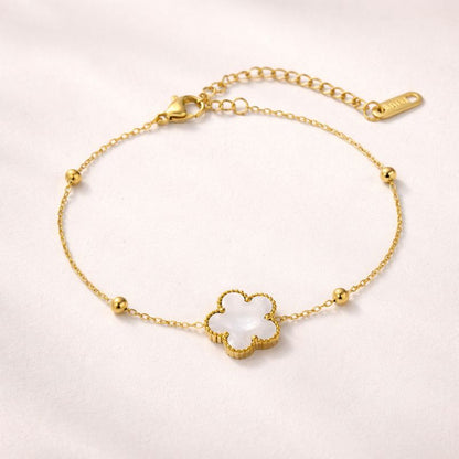 LUXERA Flower Bracelet – Waterproof Gold-Plated Steel