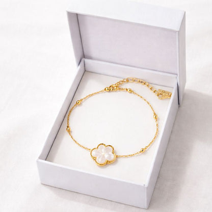 LUXERA Flower Bracelet – Waterproof Gold-Plated Steel
