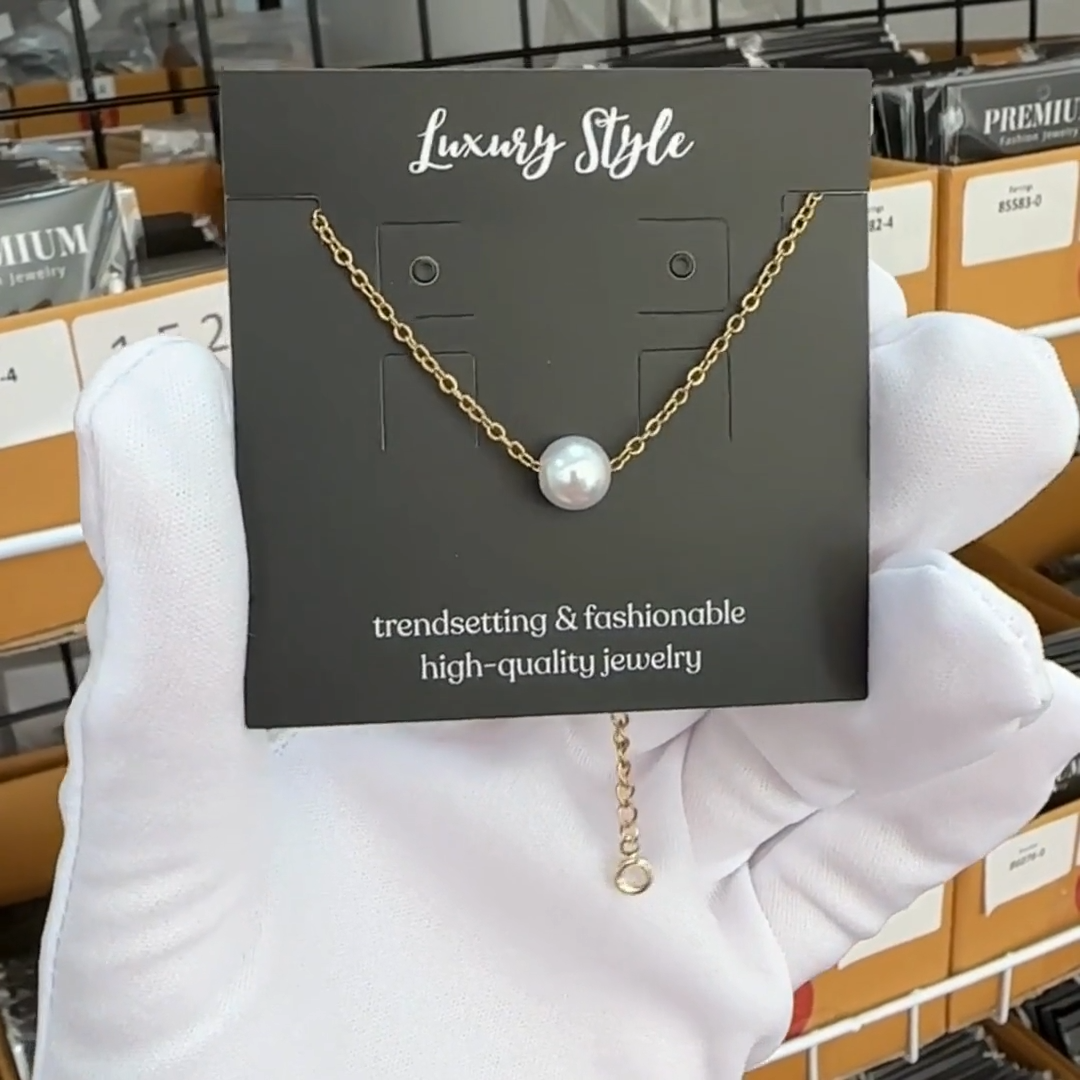 LUXERA Pearl Chain Bracelet – Waterproof Gold-Plated Steel